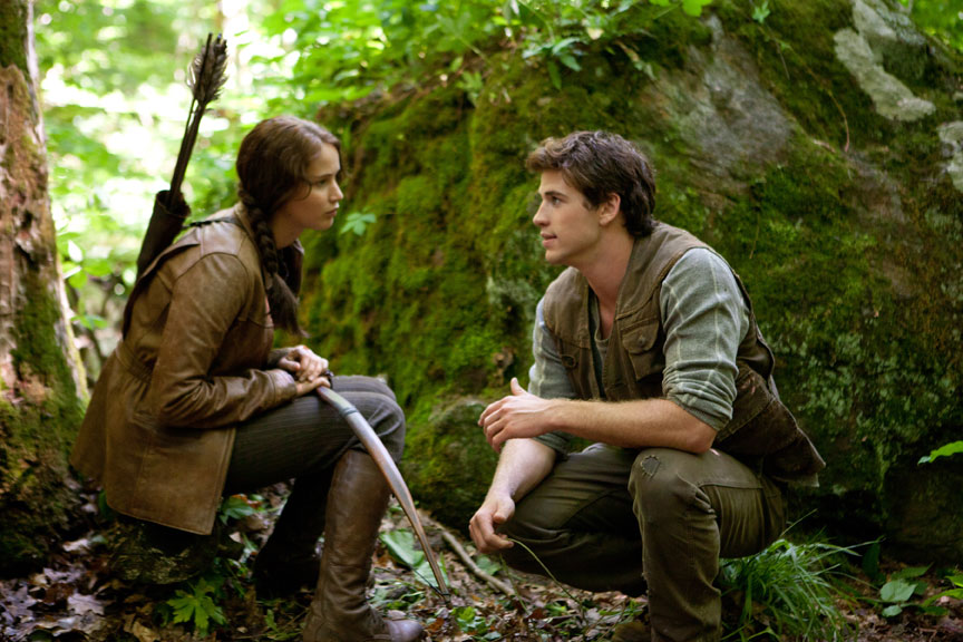 The Hunger Games, Jennifer Lawrence, Liam Hemsworth, Katniss, Gale